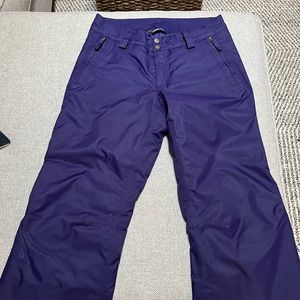 North face dark purple ski pants